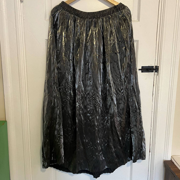 Karin Stevens Silver accordion pleated skirt 14 - Picture 5 of 7